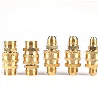 ขั้วต่อฟิตติ้งโพรเพนทองเหลือง